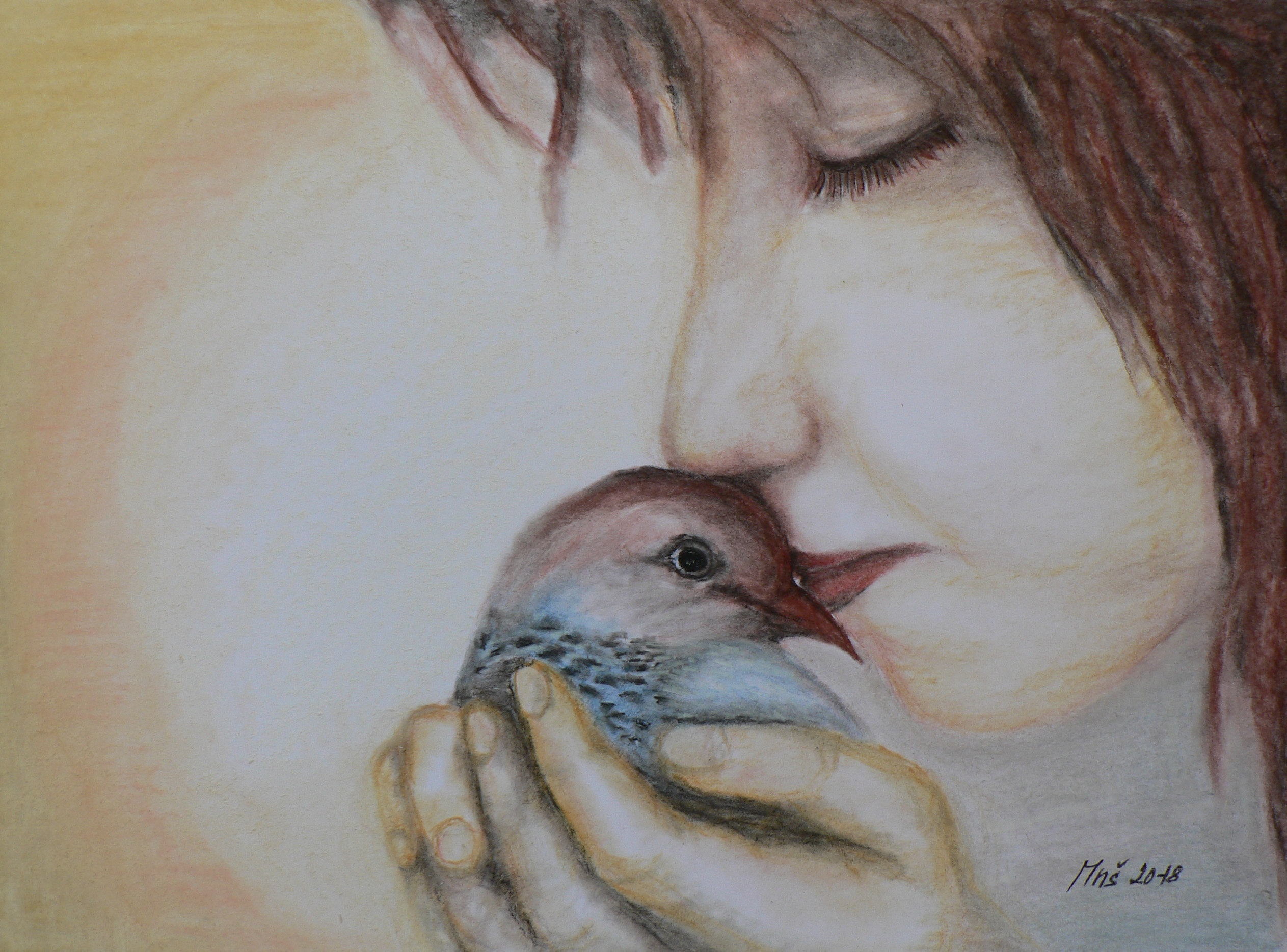 NĚHA - suchý pastel . - MAJITELEM JE SOUKROMÁ OSOBA