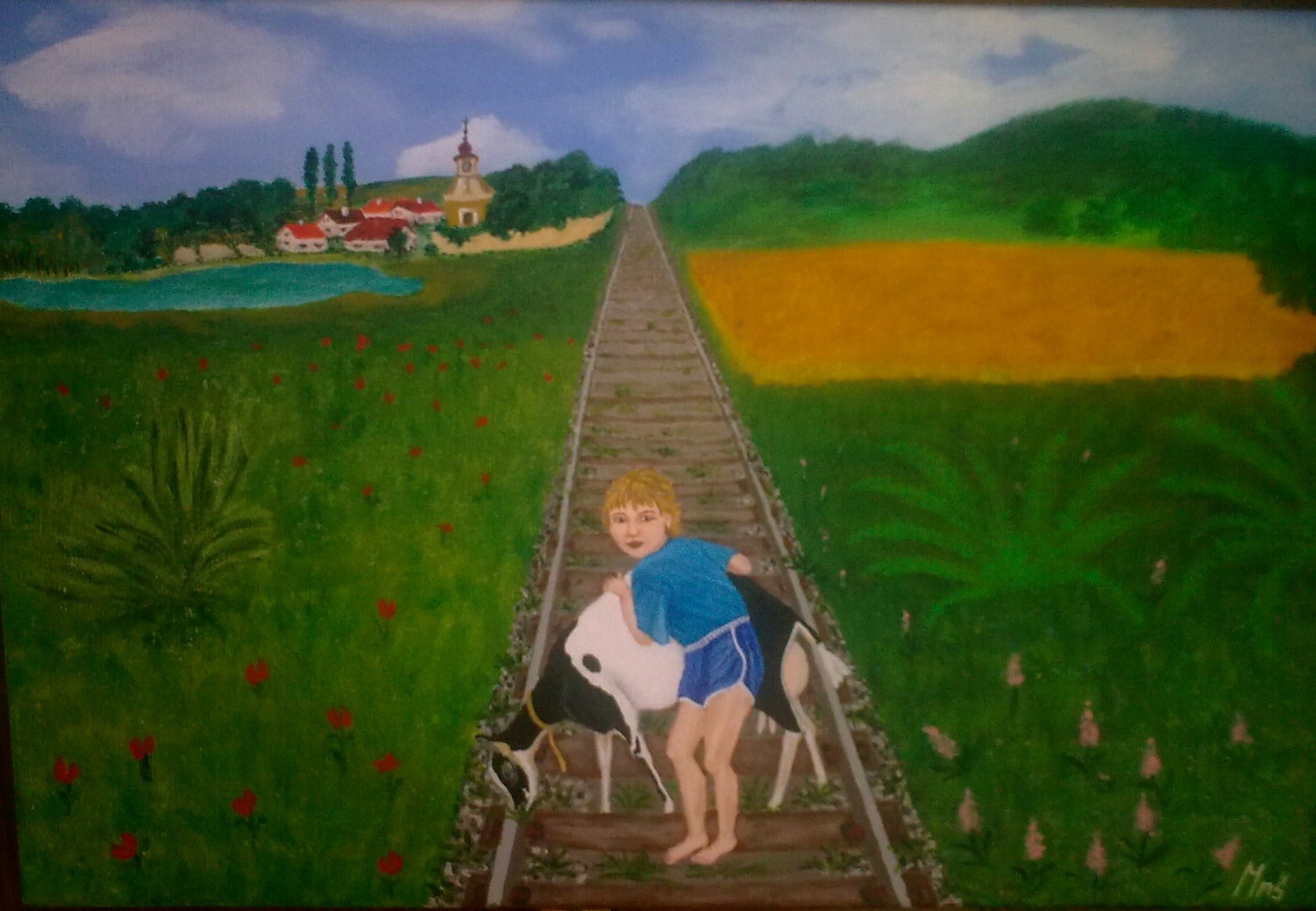 NO, A PAK ŽE TADY NIC NEJEZDÍ plátno akryl PRODÁNO